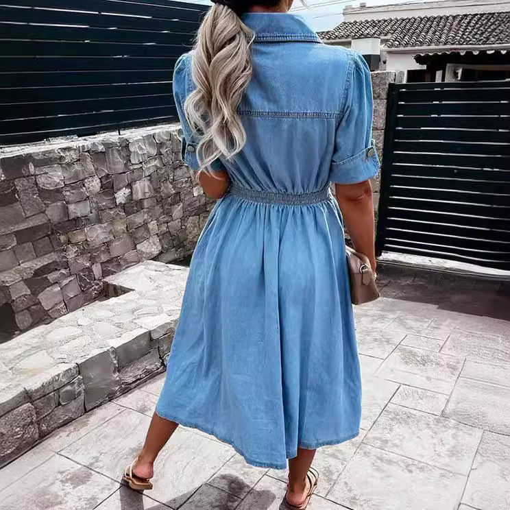 Abito chemisier in denim lavat - Midi Dress recensione e prezzo