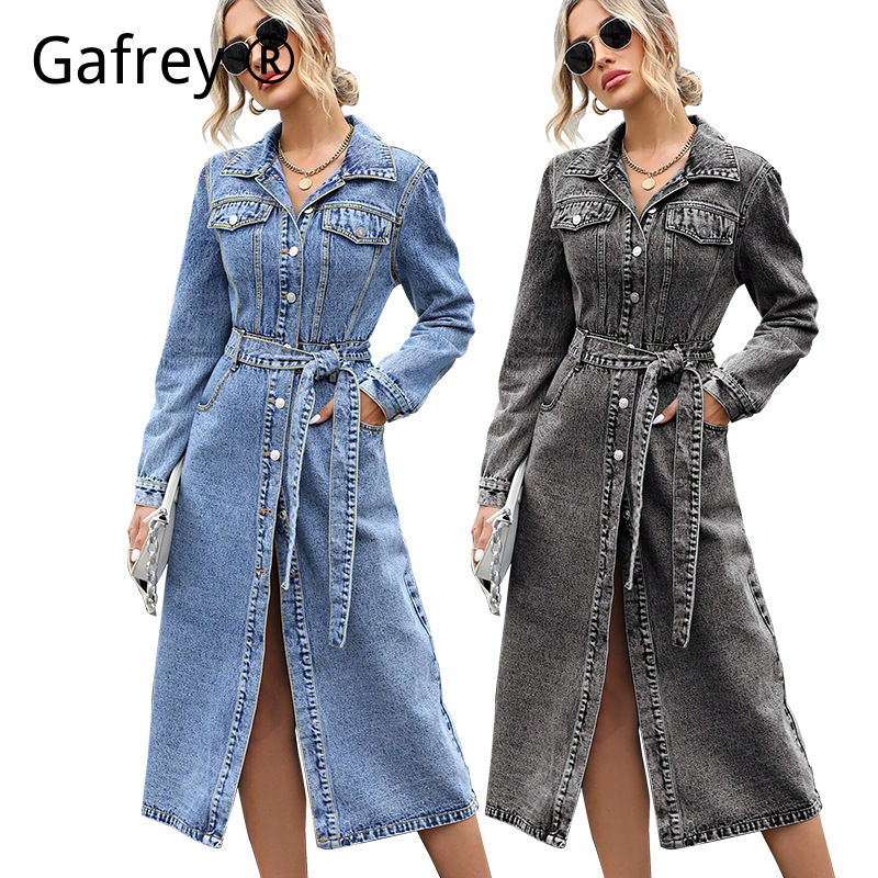 Abito in denim a maniche lungh - Midi Dress recensione e prezzo